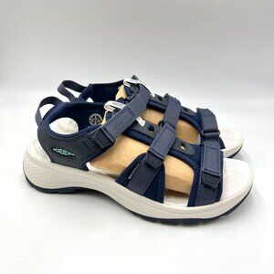 Keen Womens Size 9 Astoria West Open Toe‎ Navy Blue Hiking Sandals Shoes NEW
